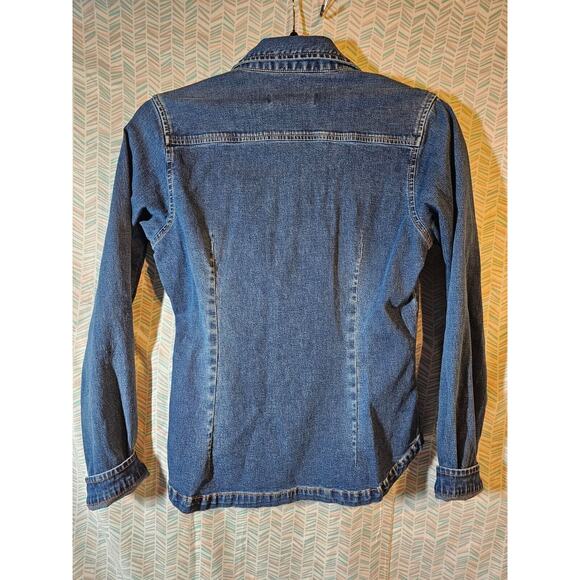 Vintage AKO Ladies Jeans Jacket Sz Medium 90's Y2K Denim - Picture 5 of 5